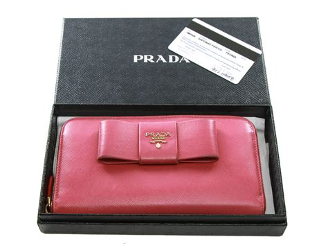 prada wallet ribbon|authentic Prada wallet.